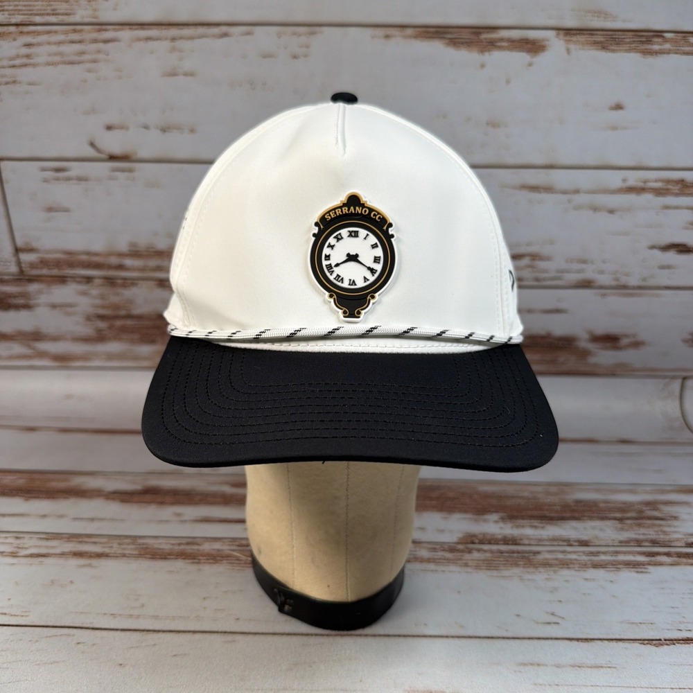 Branded Bills Serrano CC Golf Hat Baseball Cap White Black Adjustable